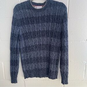 Brunello Cucinelli Dark and Light Gray Crewneck Sweater